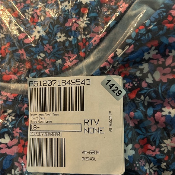 DRAPER JAMES Tammy Midi T-Shirt Dress - Spring Whispy Floral, Large - Picture 3 of 3